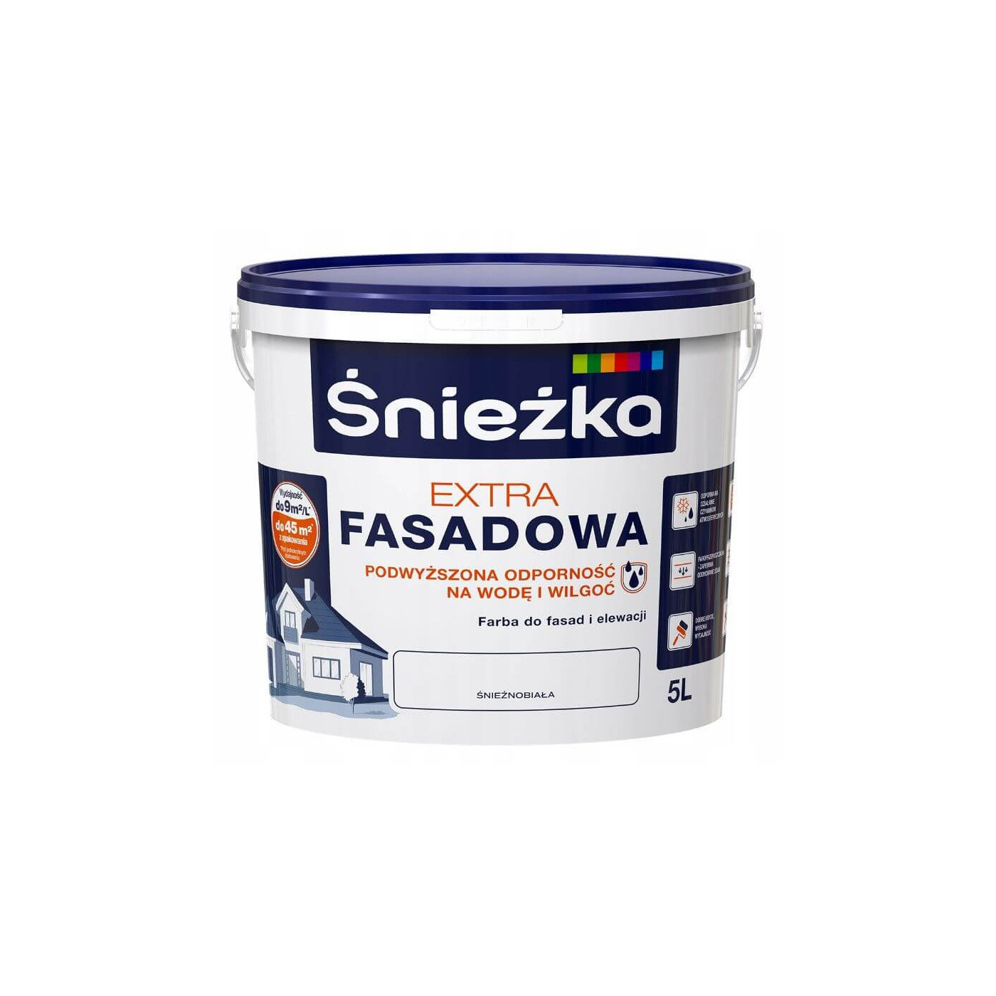 Farba Fasadowa Extra Śnieżnobiały 5L Śnieżka
