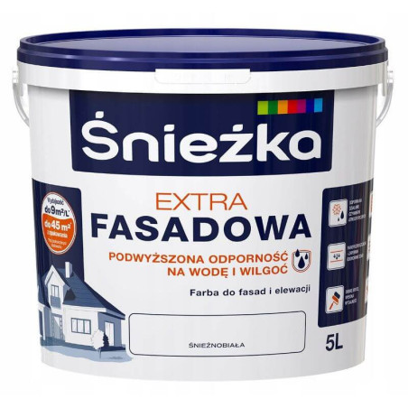 Farba Fasadowa Extra Śnieżnobiały 5L Śnieżka