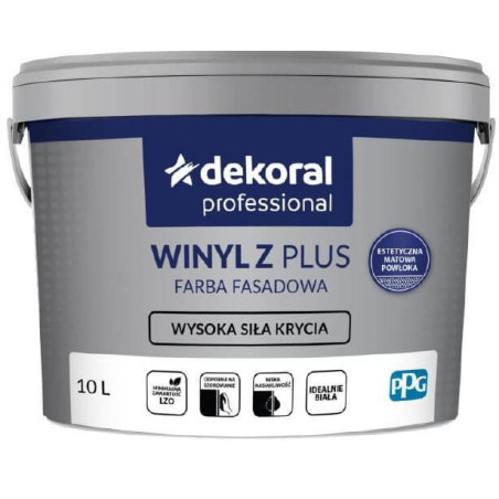 Farba Fasadowa Winyl Z Plus Biały 10L Dekoral