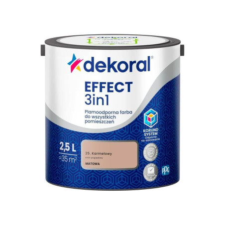 Farba Lateksowa Plamoodporna Effect 3IN1 2.5L Karmelowy Dekoral