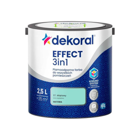 Farba Lateksowa Plamoodporna Effect 3IN1 2.5L Miętowy Dekoral