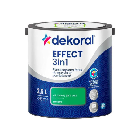 Farba Lateksowa Plamoodporna Effect 3IN1 2.5L Zielony jak z Bajki Dekoral