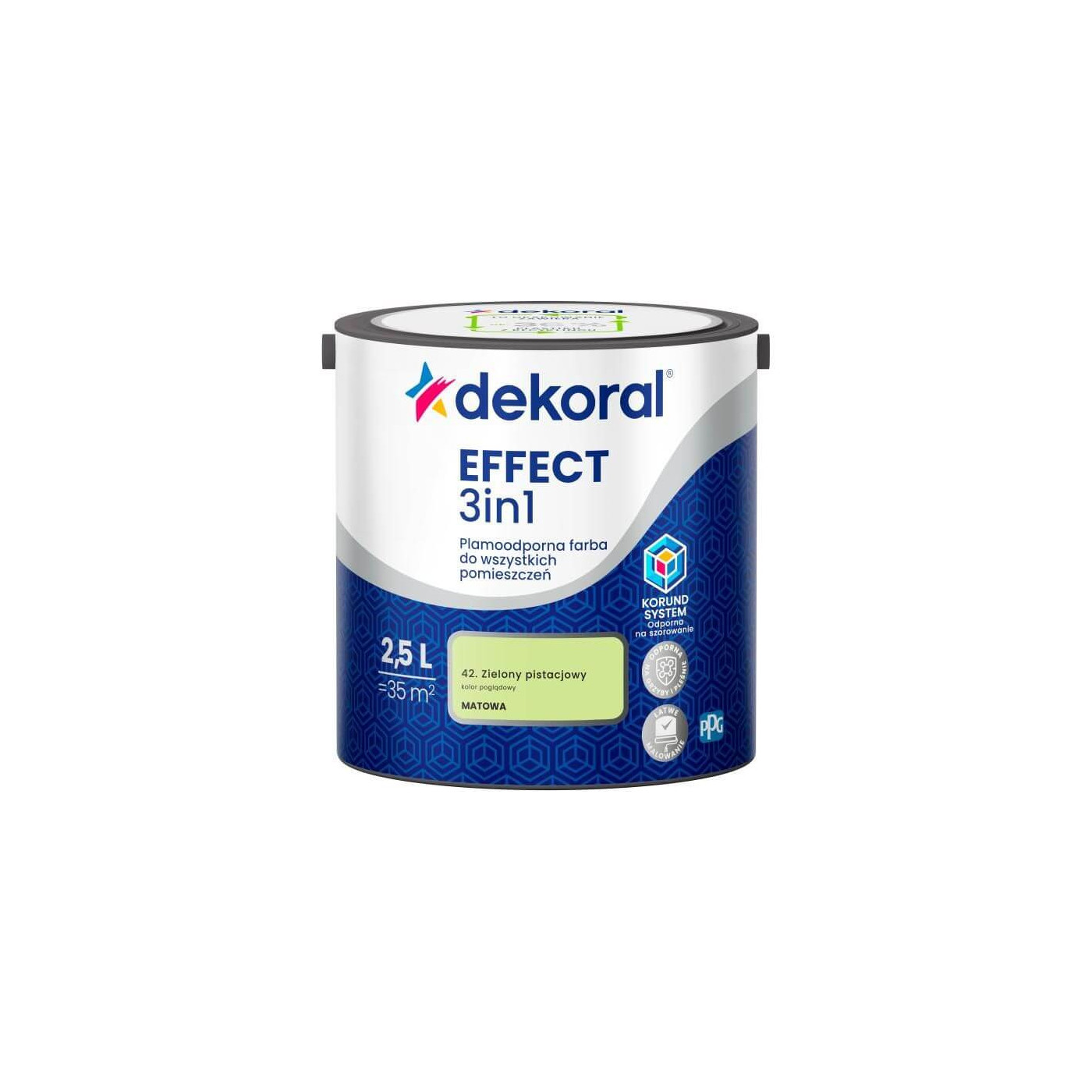 Farba Lateksowa Plamoodporna Effect 3IN1 2.5L Zielony Pistacjowy Dekoral