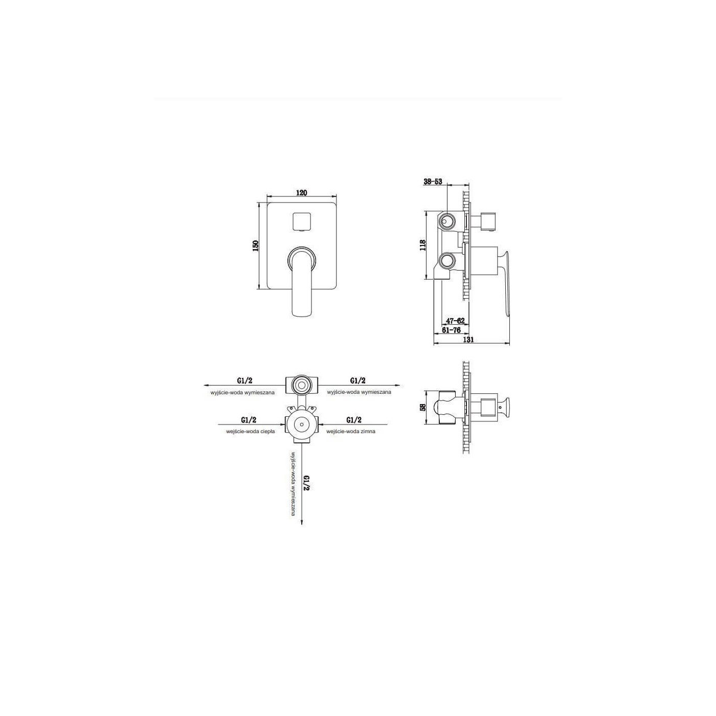 Bateria Wannowa Experience Grey QW211EG Kohlman