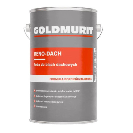 Reno-Dach Farba Do Blach Dachowych - Formuła Rozcieńczalnikowa 3009 10L Goldmurit
