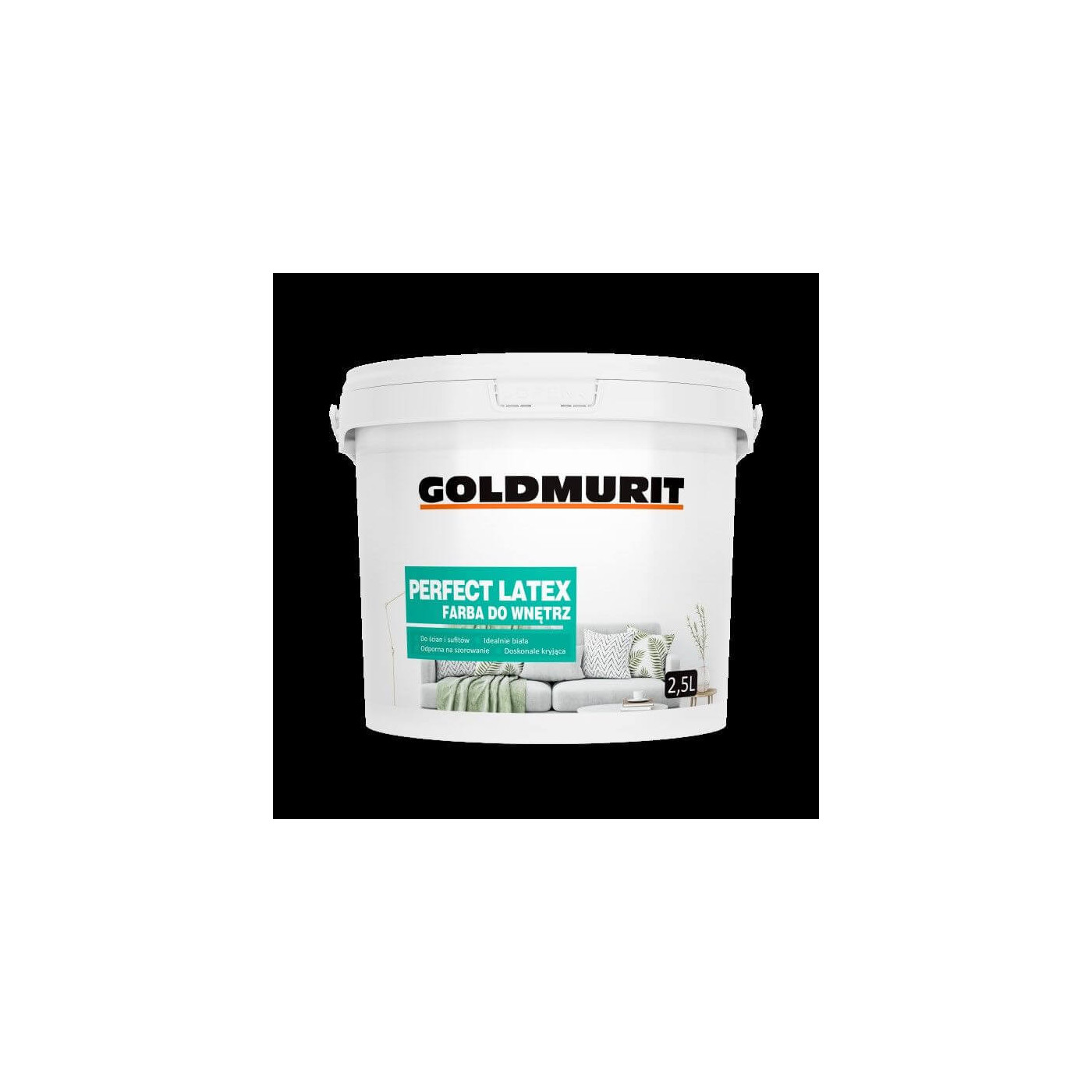 Farba Do Ścian i Sufitów PERFECT LATEX Idealnie Biała 2,5l Goldmurit
