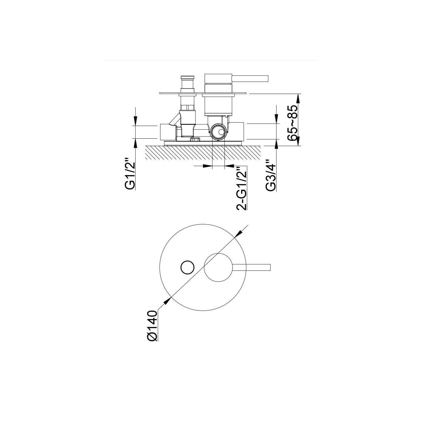 Bateria Wannowa Axel Black QW210AB Kohlman