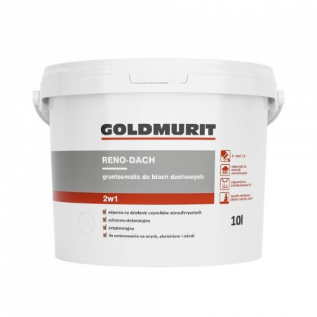 Farba Gruntoemalia Do Dachów Reno Dach Czarny Ral 9017 10L Goldmurit