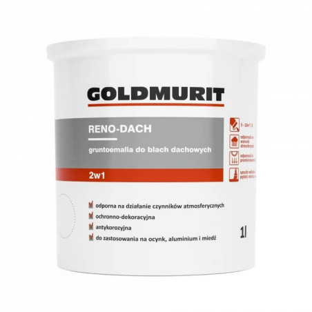 Farba Gruntoemalia Do Dachów Reno Dach Popielaty Ral 7037 1L Goldmurit