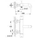 Bateria Wannowa Z Termostatem Axel QW710A Kohlman