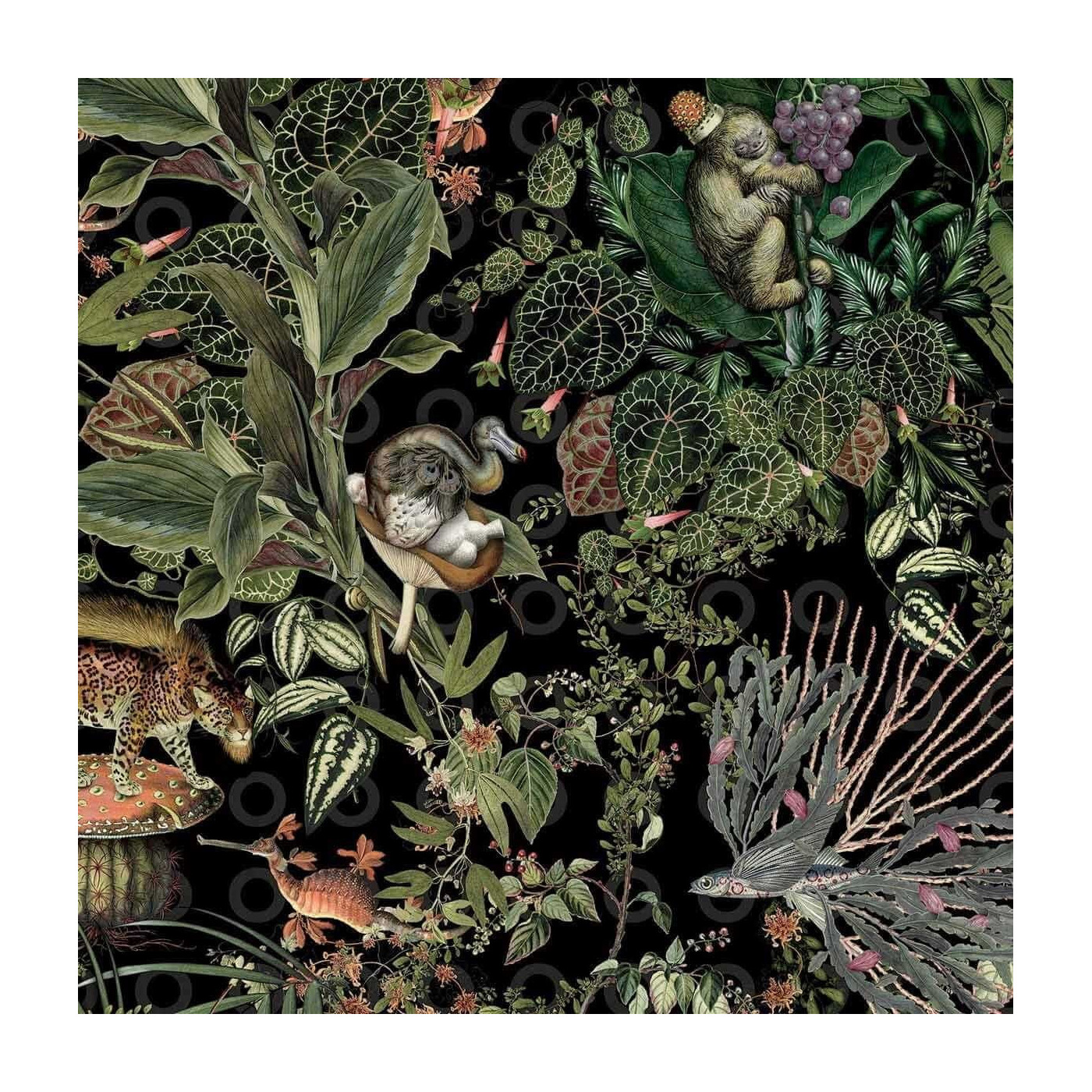 Tapeta Menagerie of Extinct Animals Raven MO2071 Arte Moooi