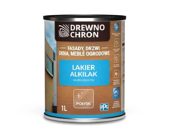 Lakier Wodoodporny Alkilak Połysk 1L Drewnochron