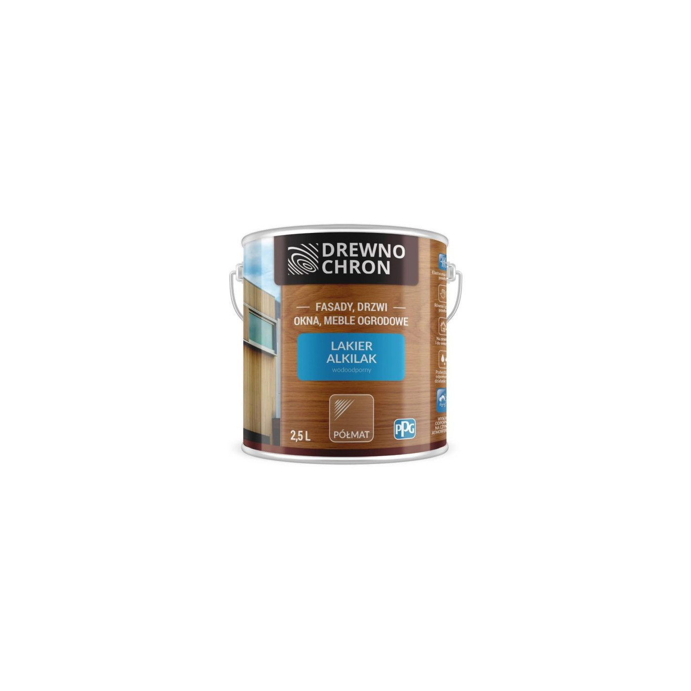 Lakier Ftalowy Alkilak Półmat 2,5L Drewnochron