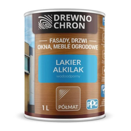 Lakier Ftalowy Alkilak Półmat 1L Drewnochron