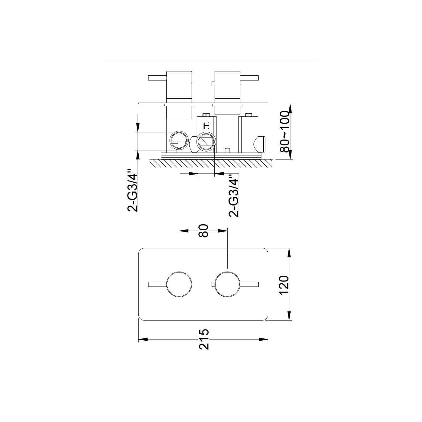 Bateria Wannowa Termostatyczna Axel Black QW432AB Kohlman