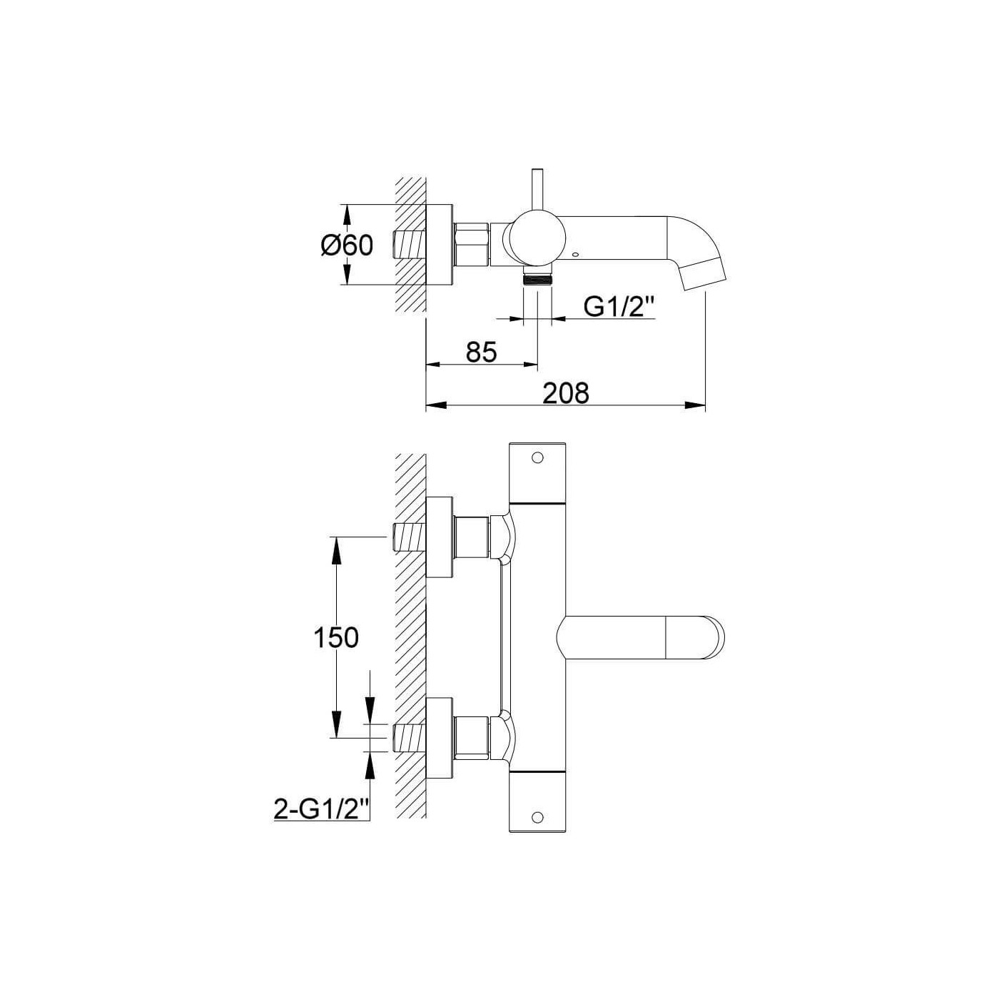 Bateria Wannowa Z Termostatem Axel Gold QW710AGD Kohlman
