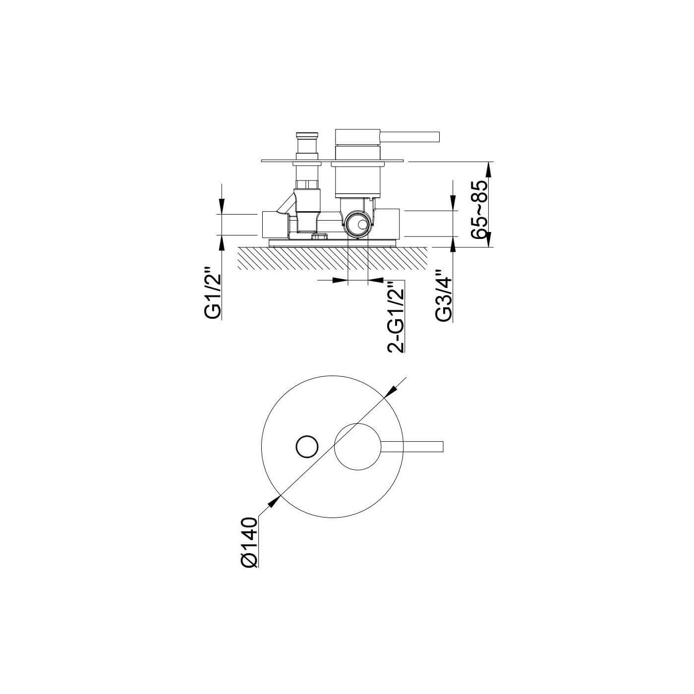 Bateria Wannowa Axel Gold QW210AGD Kohlman