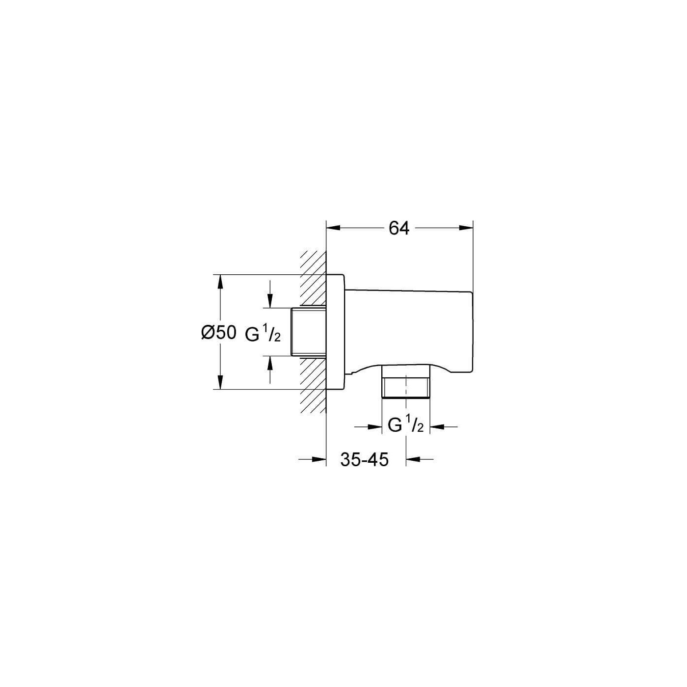 Kolanko Przyłączeniowe Rainshower Essence Cool Sunrise 27057GL0 Grohe
