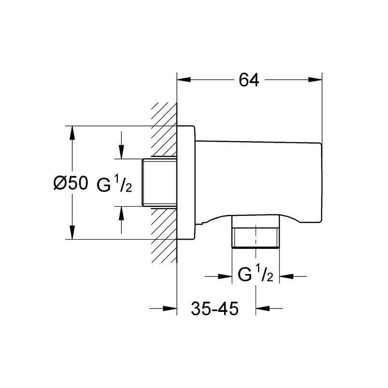 Kolanko Przyłączeniowe Rainshower Essence Cool Sunrise 27057GL0 Grohe