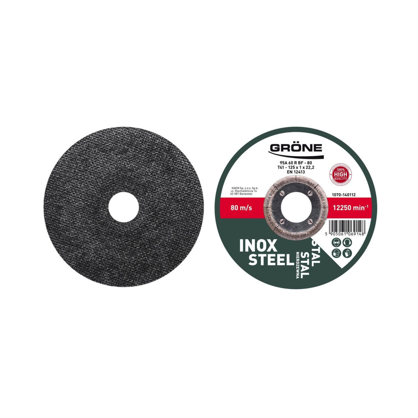 Tarcza Do Cięcia Metalu T41 125 x 1,0 x 22,2 mm Grone