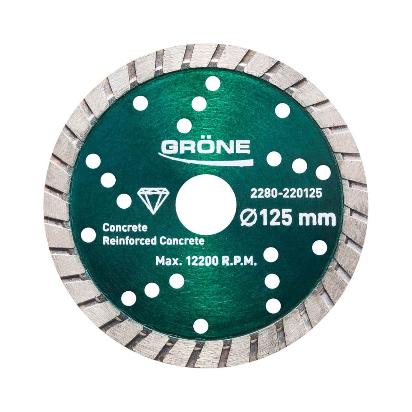 Tarcza Diamentowa 125 x 22,2 Segmentowana Turbo Grone