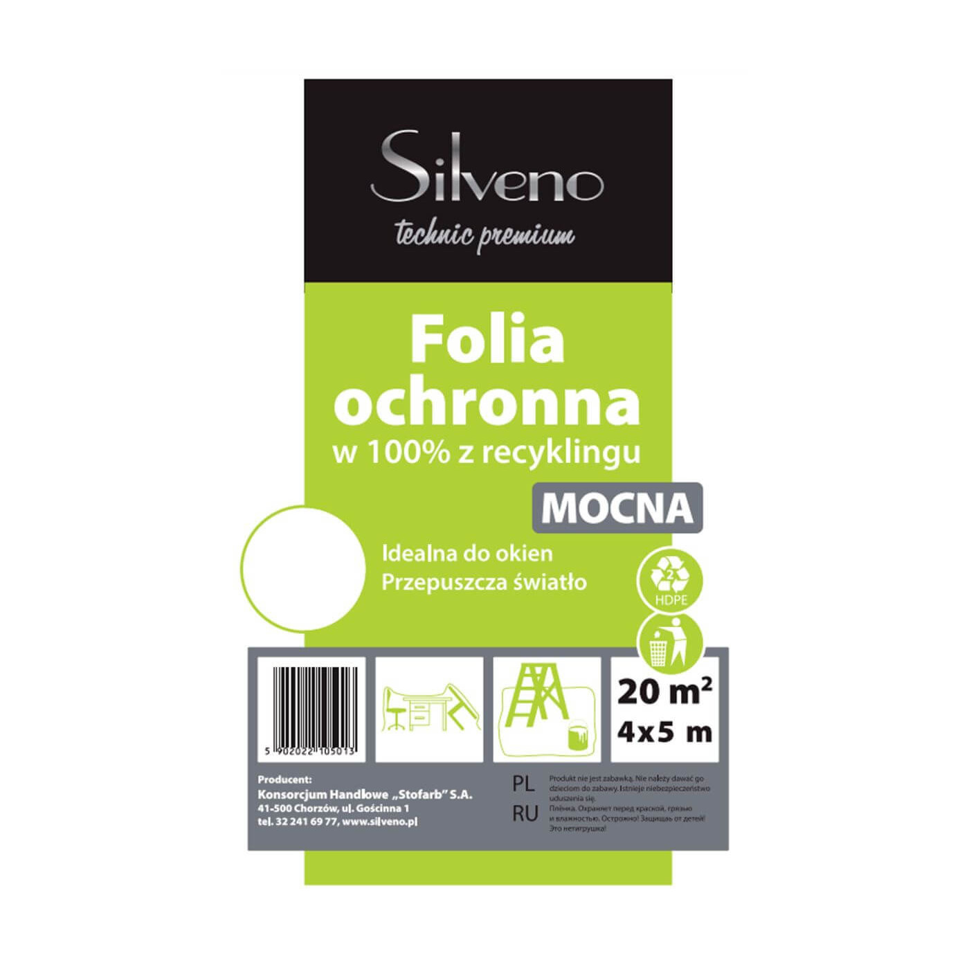 Folia Ochronna 4x5 Mocna z Recyklingu Silveno