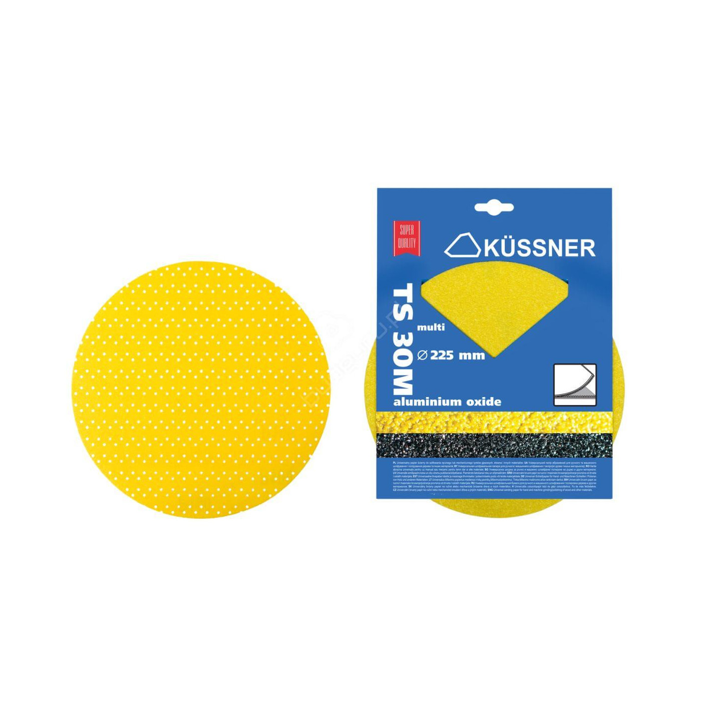 Krążek Ścierny TS30M Multiotworowany Śr.225 mm P240 3 Szt. Kussner