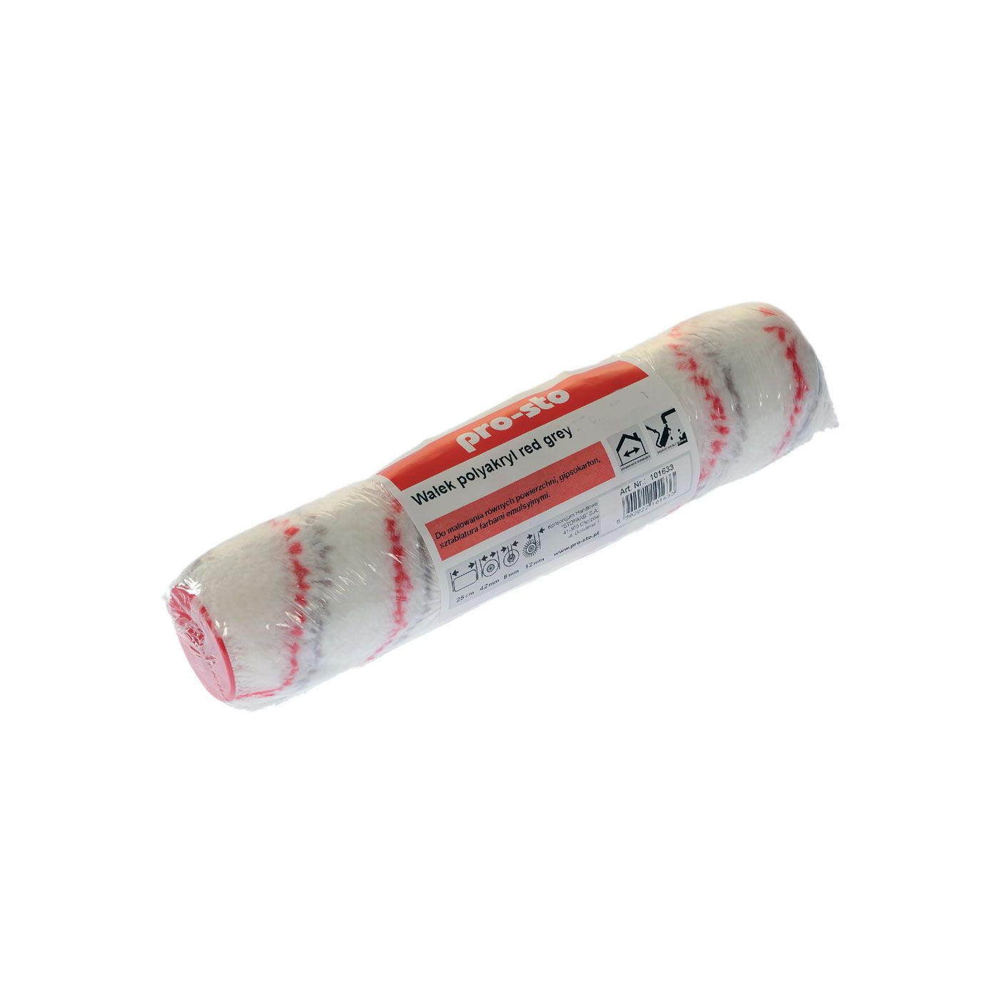 Wałek Polyakryl Red-Grey 25cm Pro-sto