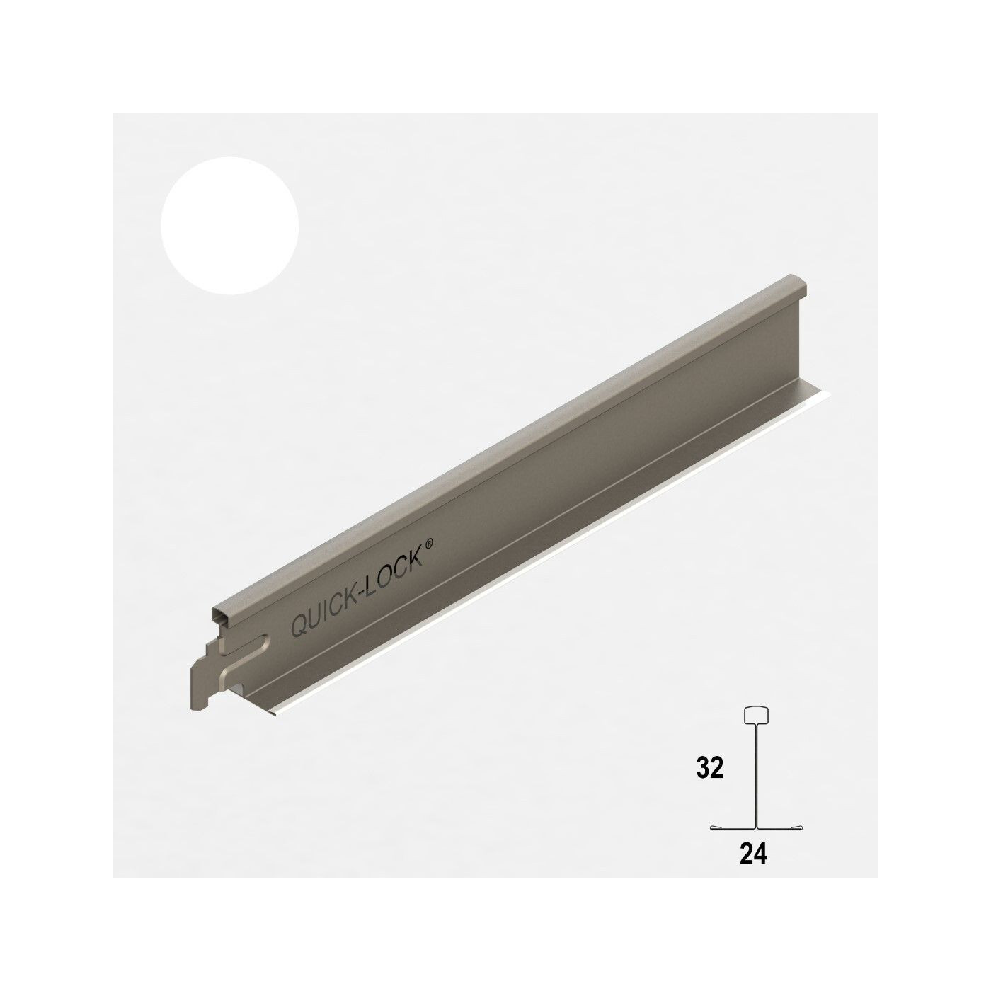Profil Poprzeczny Quick Lock T24/32 0.6M 11514257 Rigips