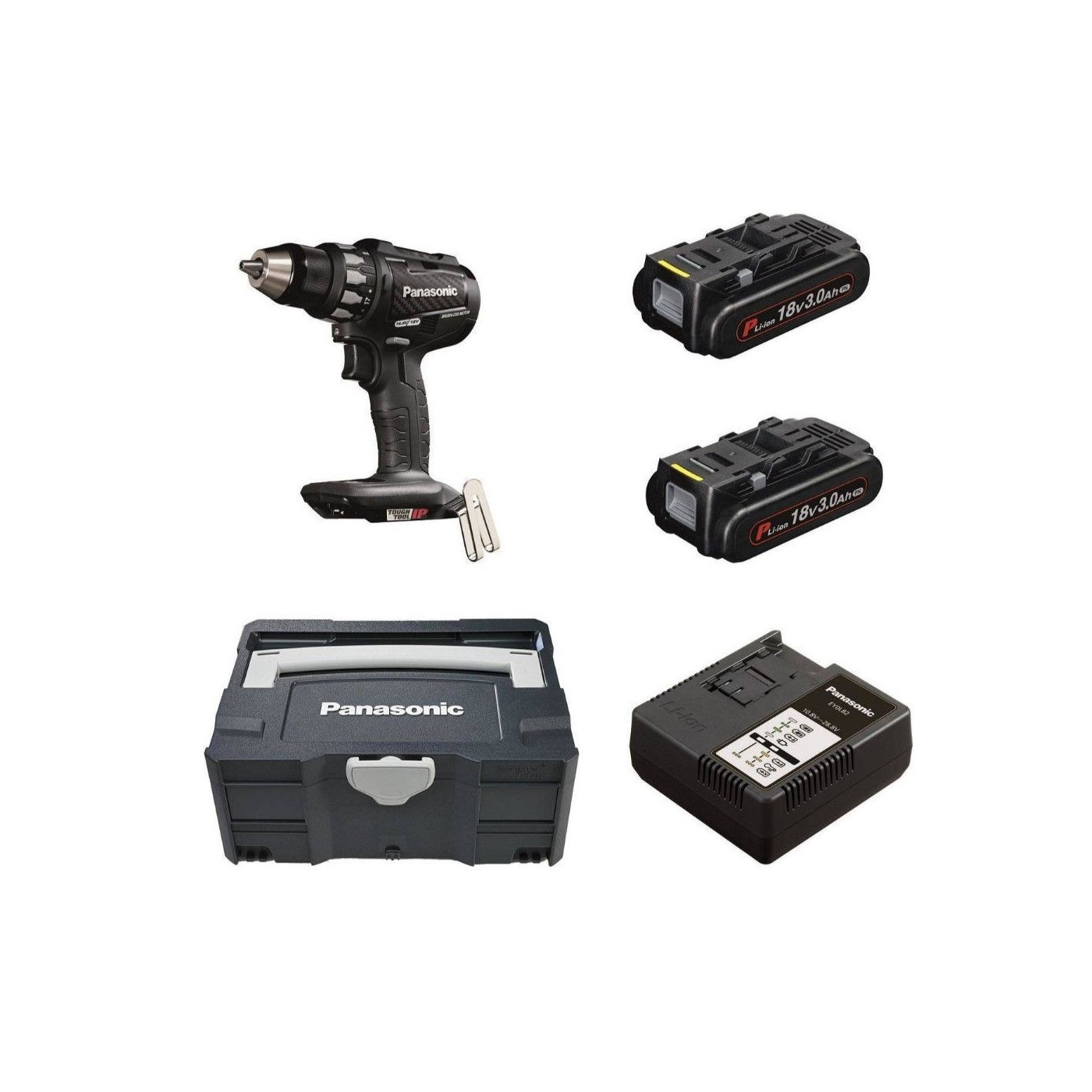 Zestaw Wiertarko-Wkrętarka 18V z 2 x 3,0Ah + Ładowarka + w Systainer PAEY74A2PN2G32 Panasonic
