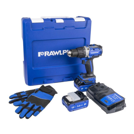 Wiertarko-Wkrętarka Udarowa 18V 100 Nm 2x Akumulator 5,0 Ah Szybka Ładowarka 6,5A RawlCase R-PDD18-P100-XL2 Rawlplug