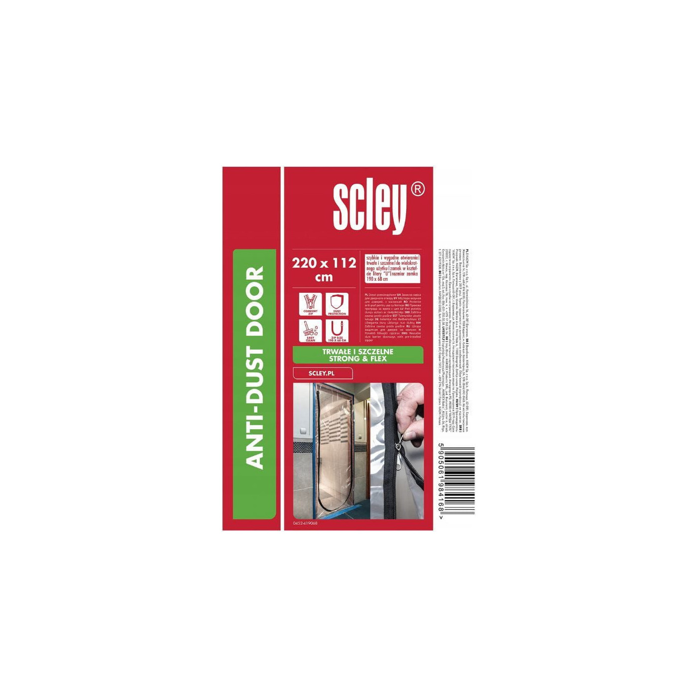 Kurtyna Przeciwpyłowa Scley U 220 cm x 112 cm Kaem
