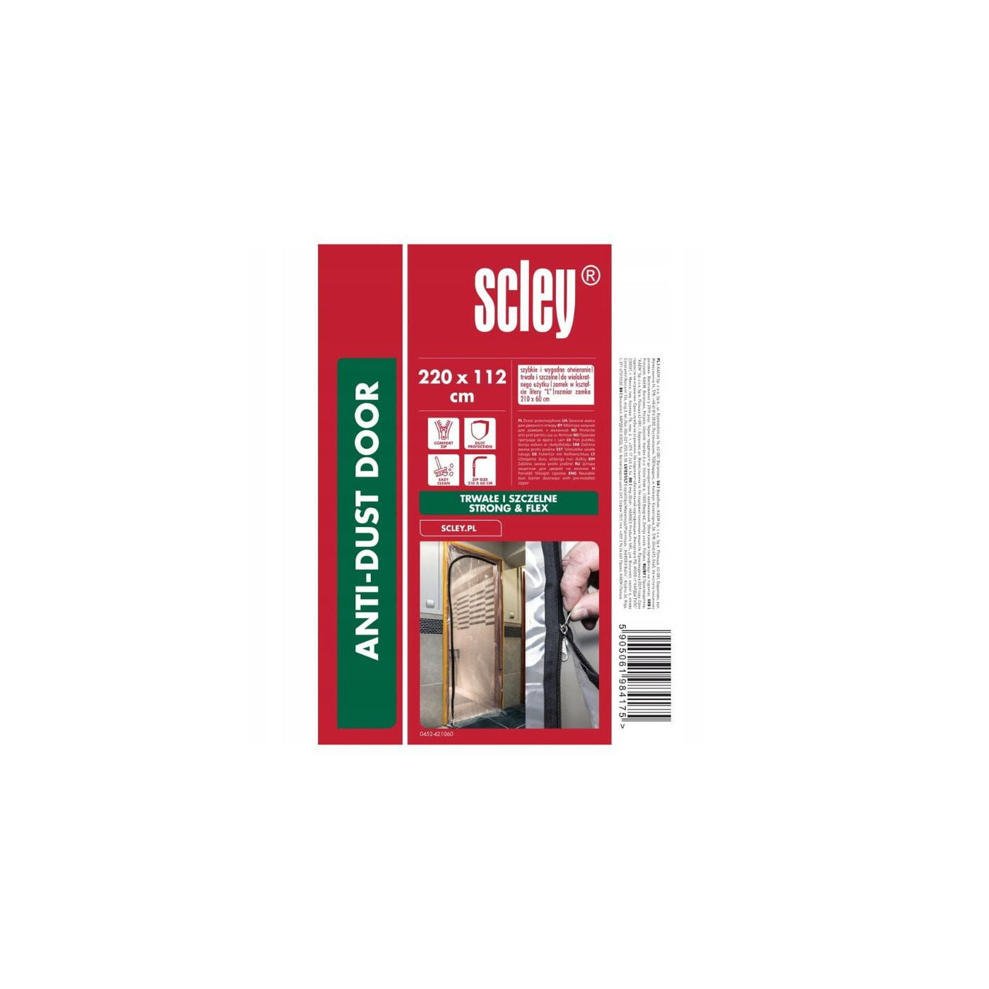 Kurtyna Przeciwpyłowa Scley L 220 cm x 112 cm Kaem