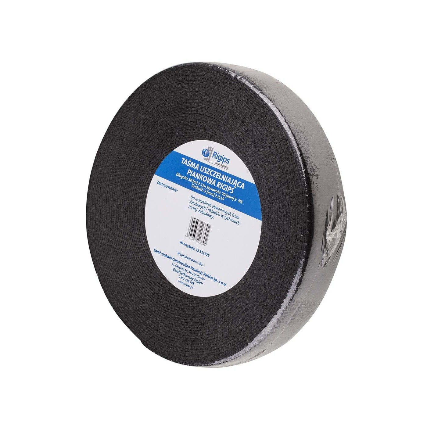 Taśma Akustyczna Uszczelniająca Piankowa 70mm x 30mb Rigips