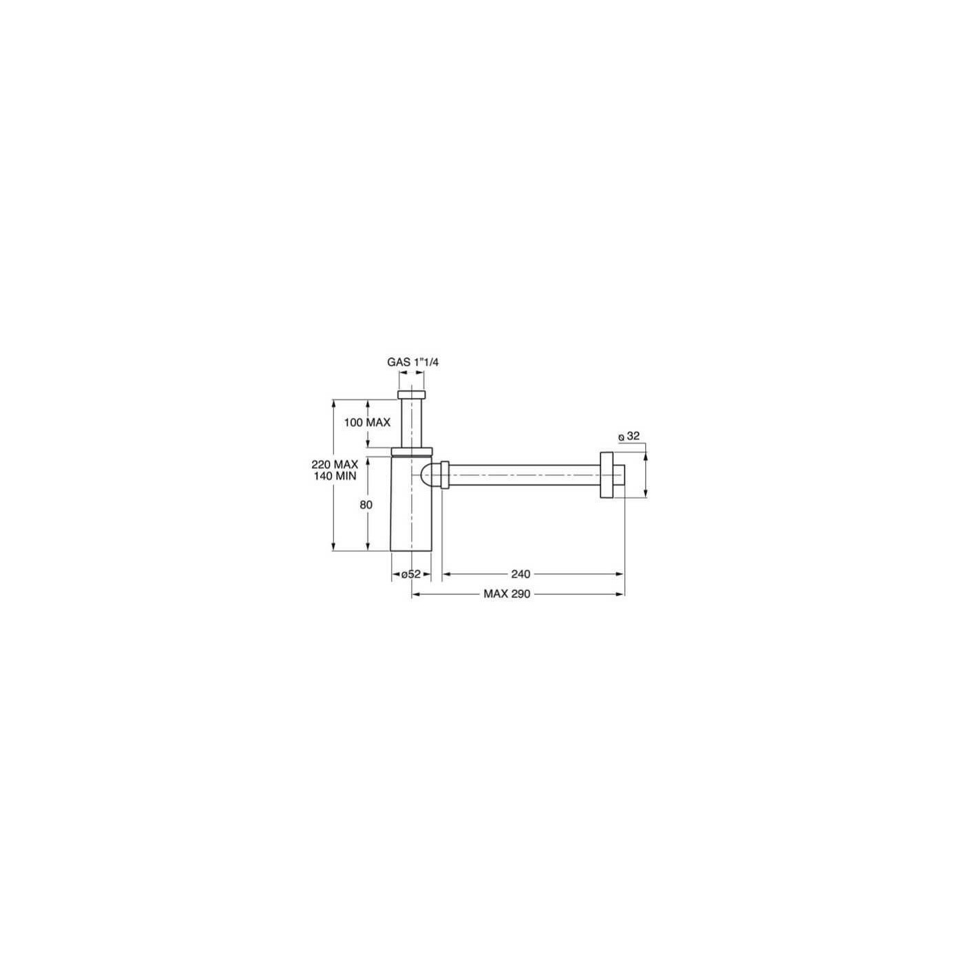 Półsyfon Umywalkowy Chrom 0595EC25K7 Trend Armatura