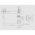 Syfon Teleskopowy Space Saver 5,7x17-24x25,4-36,4 cm Deante