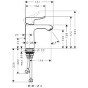 Bateria Umywalkowa Metris 31074000 Hansgrohe