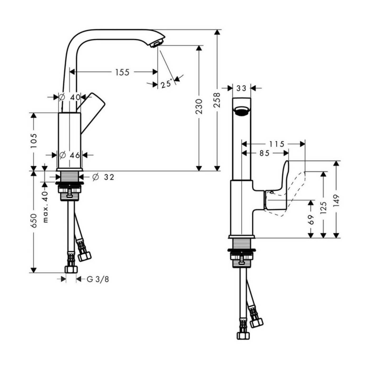 Bateria Umywalkowa Metris 31081000 Hansgrohe