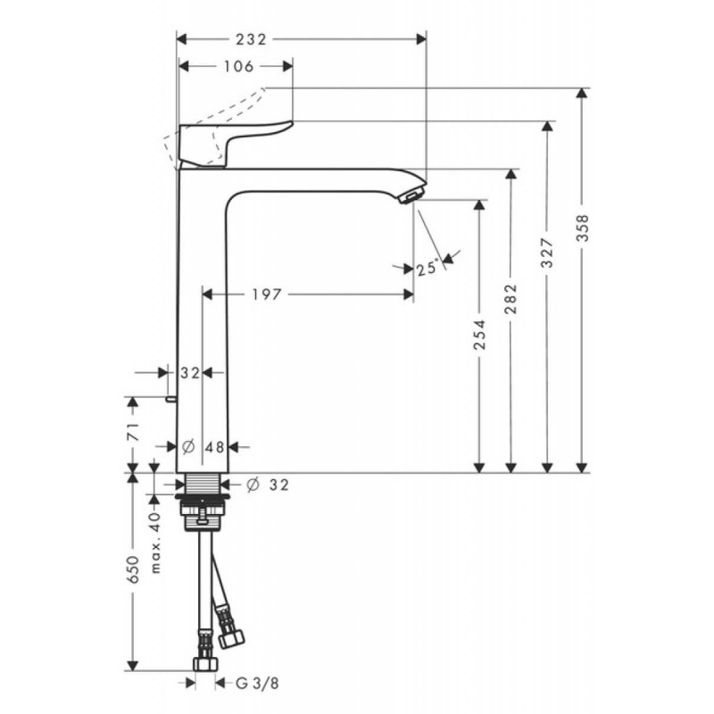 Bateria Umywalkowa Metris 260mm 31082000 Hansgrohe