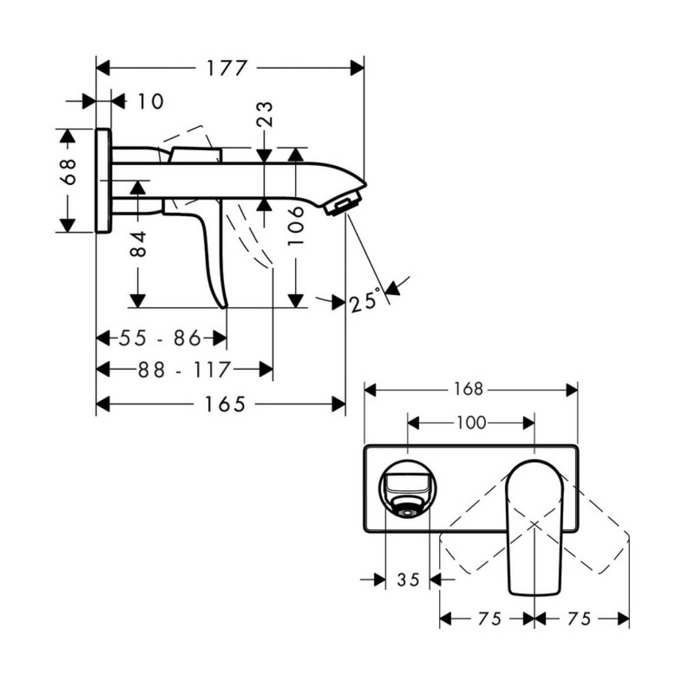 Bateria Umywalkowa Metris 31085000 Hansgrohe
