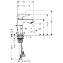 Bateria Umywalkowa Metris 100mm Z Kompletem Odpływowym 31088000 Hansgrohe