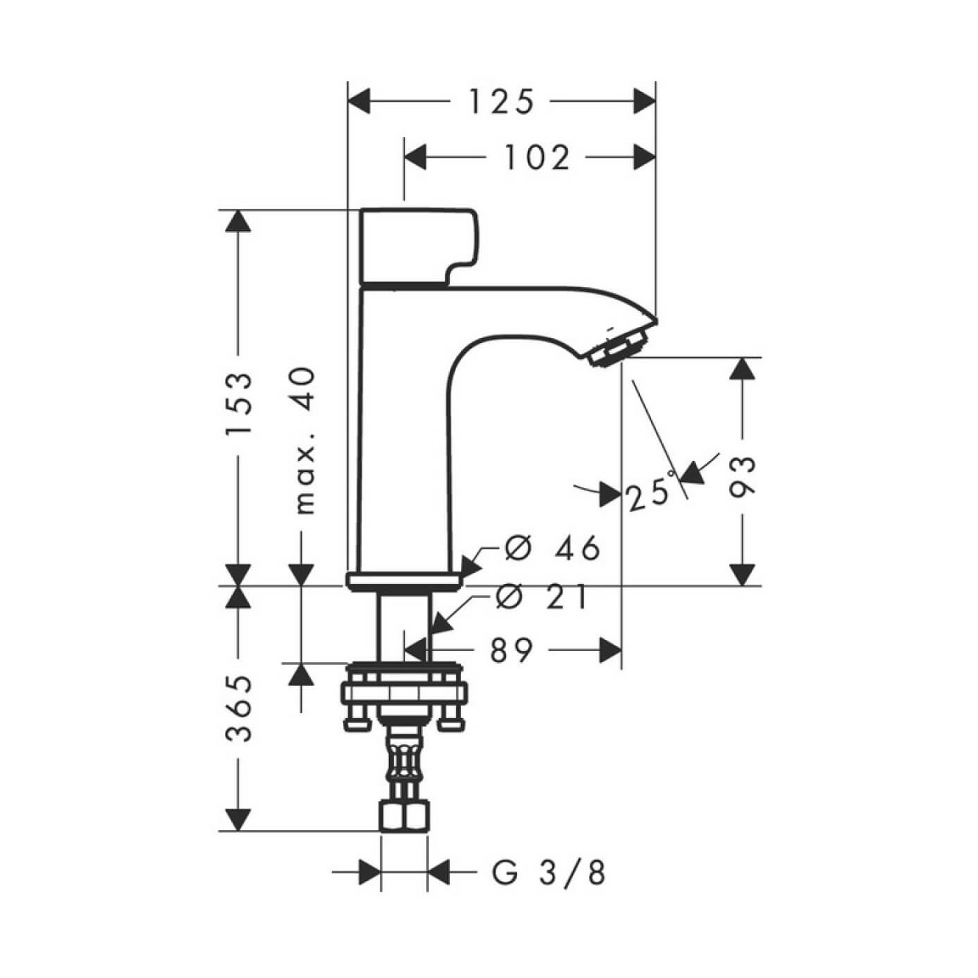 Bateria Umywalkowa Metris 31166000 Hansgrohe