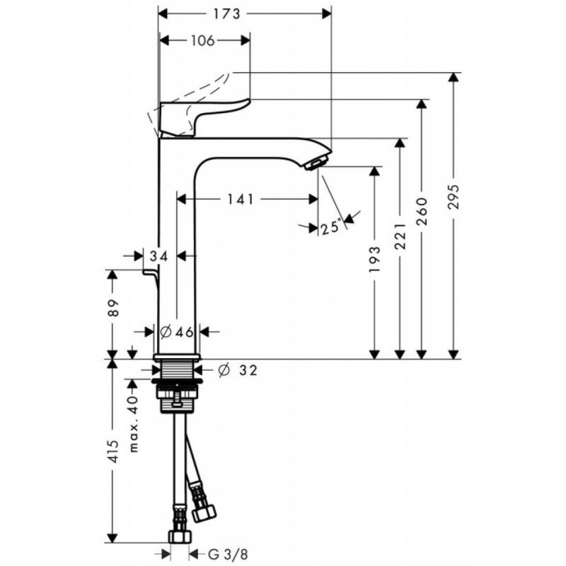 Bateria Umywalkowa Metris E2 31183000 Hansgrohe