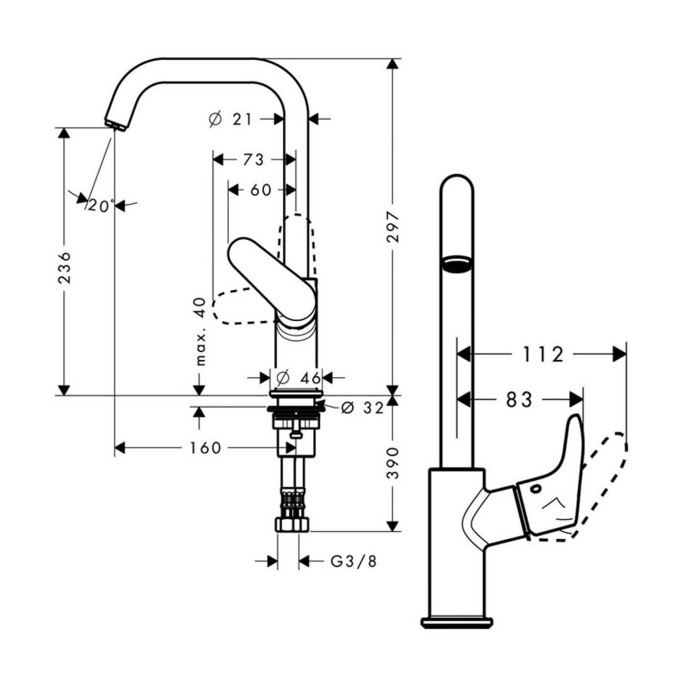 Bateria Umywalkowa Focus 31519000 Hansgrohe