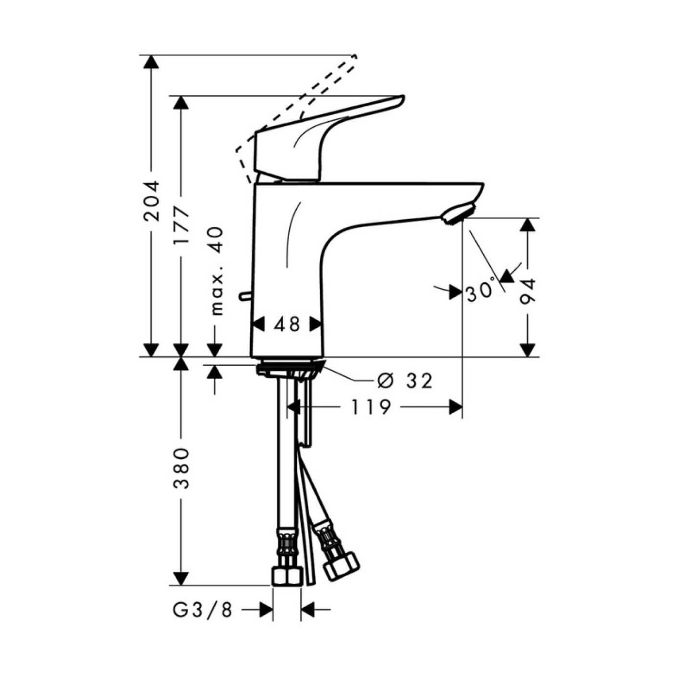Bateria Umywalkowa Focus 100mm Z Kompletem Odpływowym 31607000 Hansgrohe