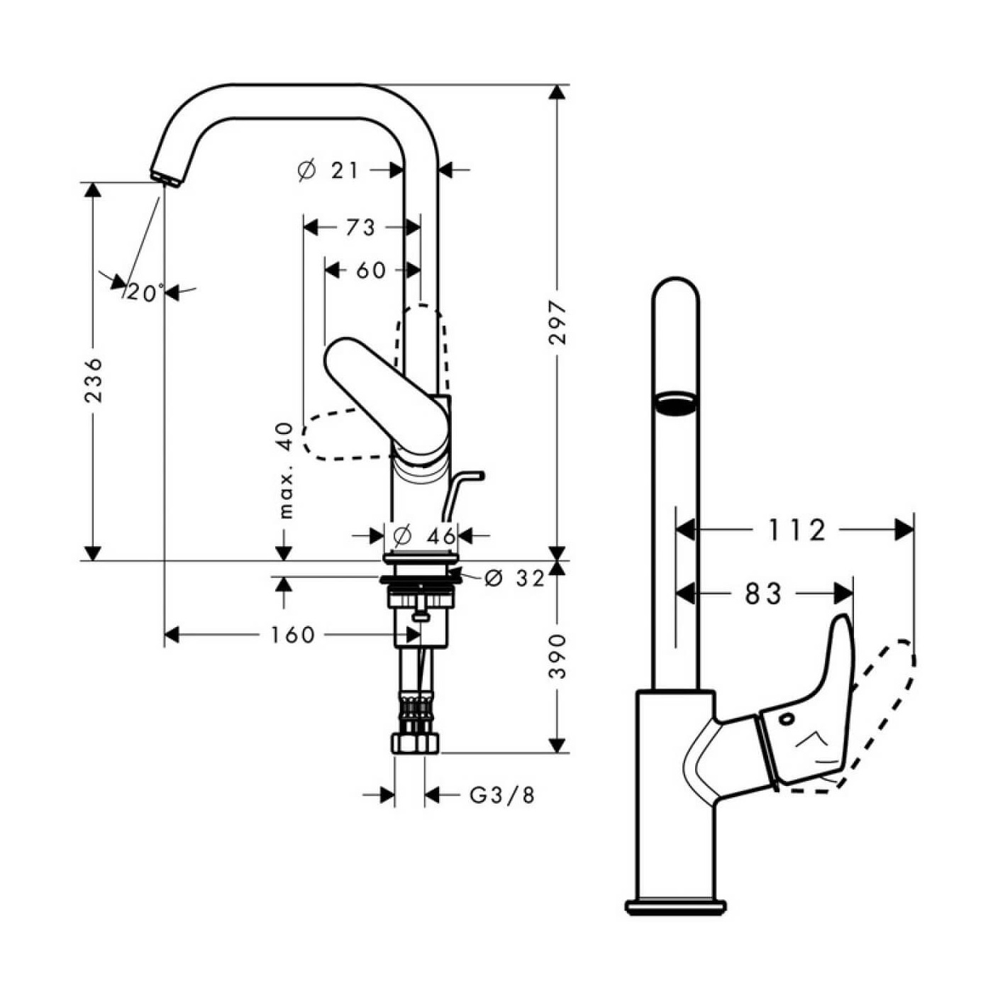 Bateria Umywalkowa Focus 31609000 Hansgrohe