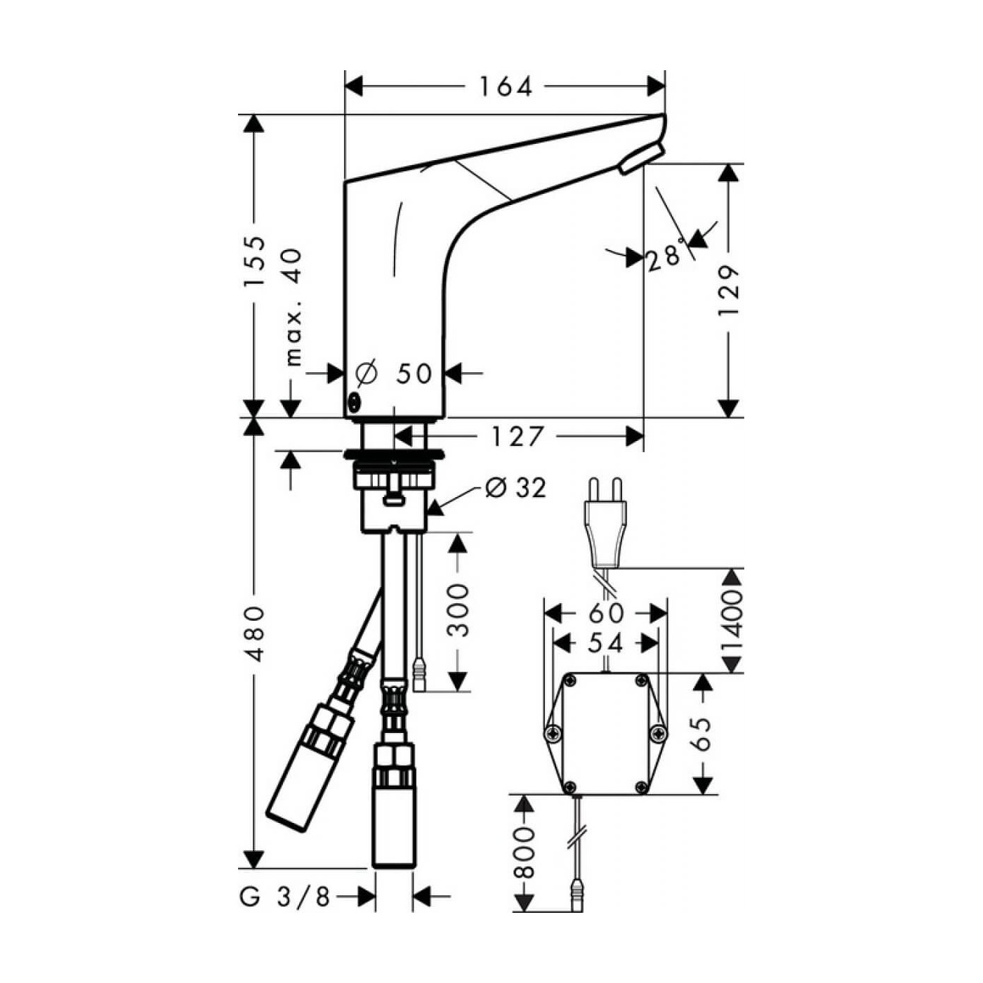Bateria Umywalkowa Bezdotykowa Focus 31174000 Hansgrohe