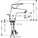 Bateria Umywalkowa Jednouchwytowa Logis 70 71070000 Hansgrohe