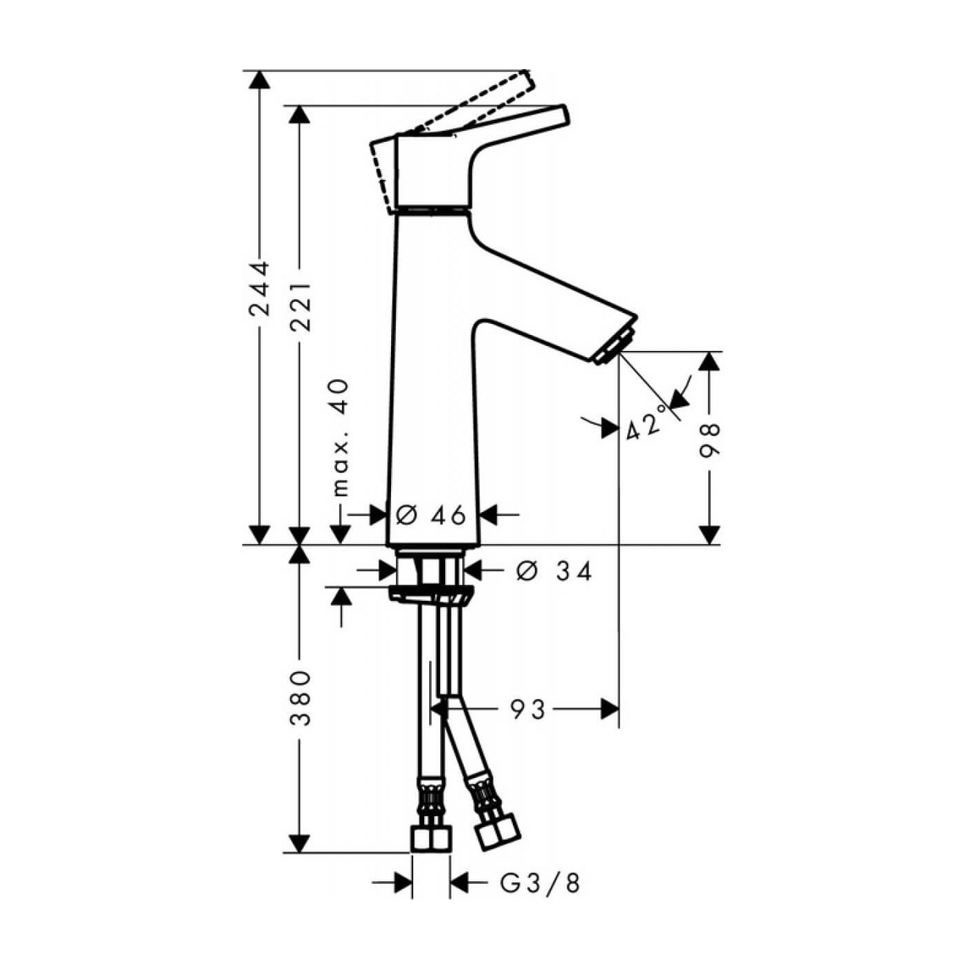 Bateria Umywalkowa Talis S 110 72021000 Hansgrohe
