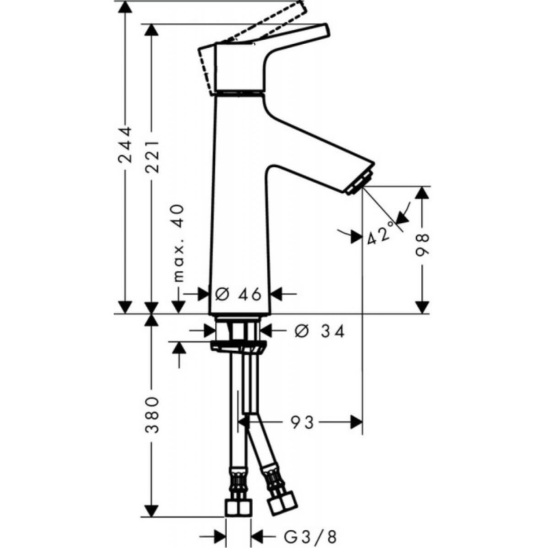 Bateria Umywalkowa Talis S 110 72021000 Hansgrohe